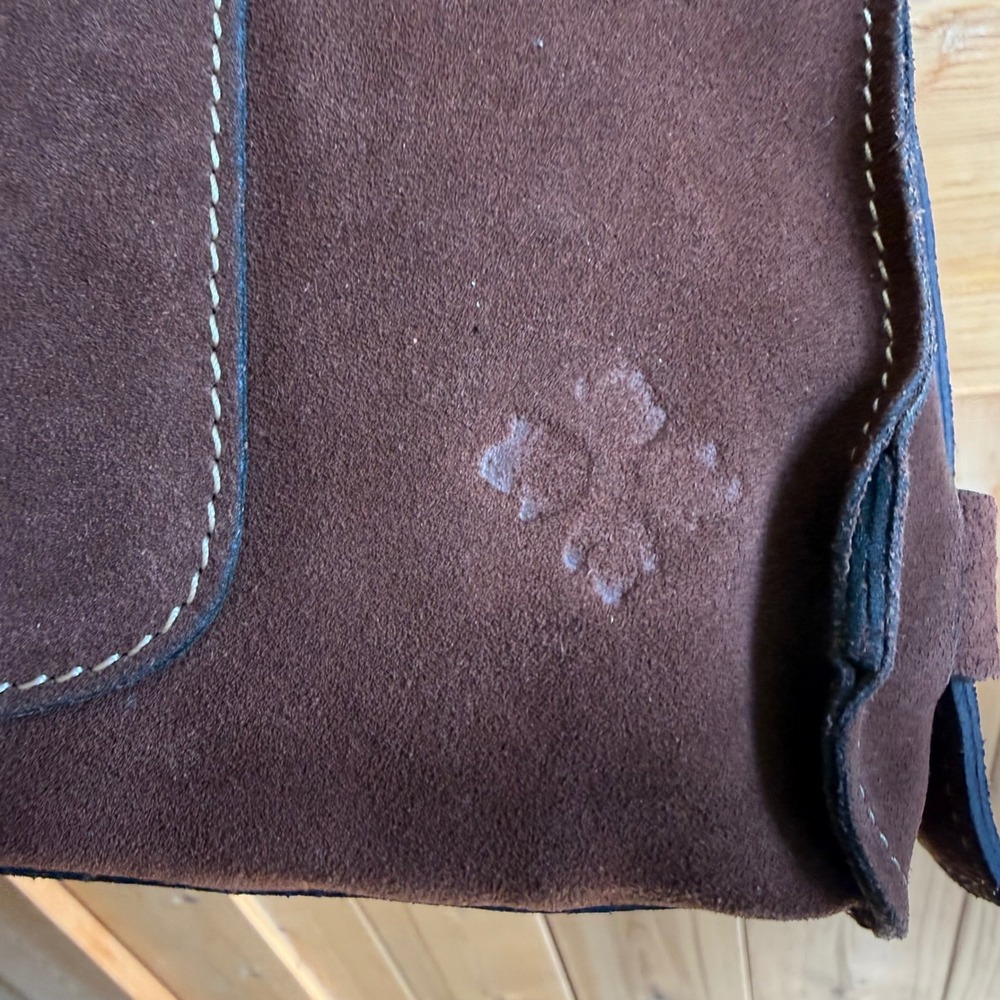 Patricia Nash Brown Suede Woven Whipstitch Crossbody Messenger Bag - Picture 16 of 16